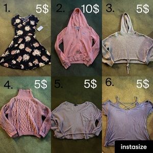 Woman’s Clothing, brands range from Boutique, Pink, Nike, etc.